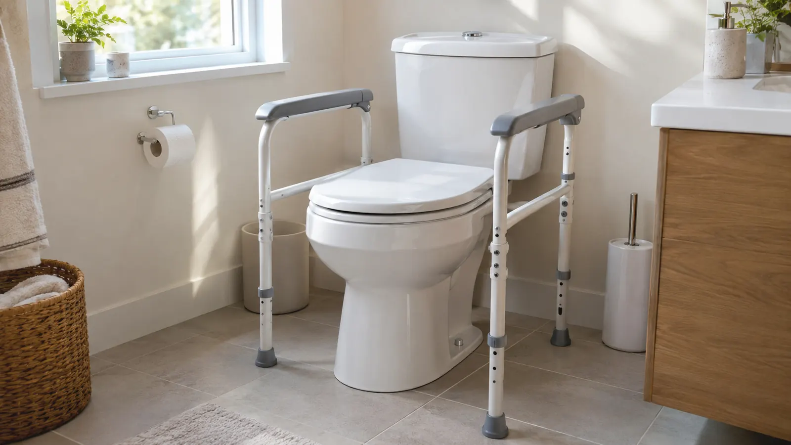 Vive Toilet Safety Rail vs Carex Safety Frame